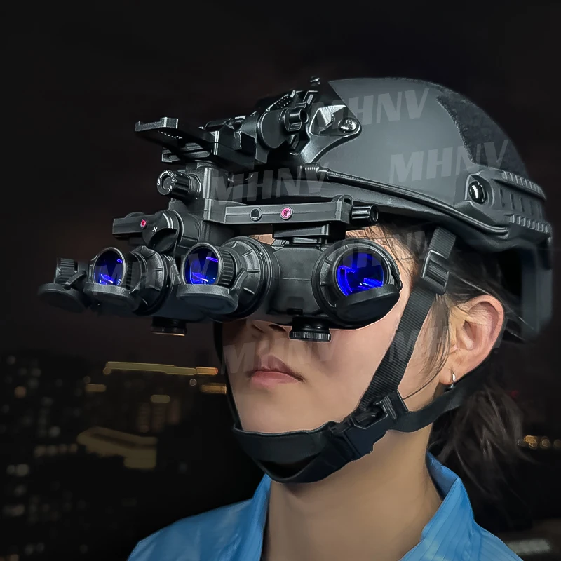 Optics Night Vision Four-Eye NVG - Gen2+ Gen3 Auto-gating